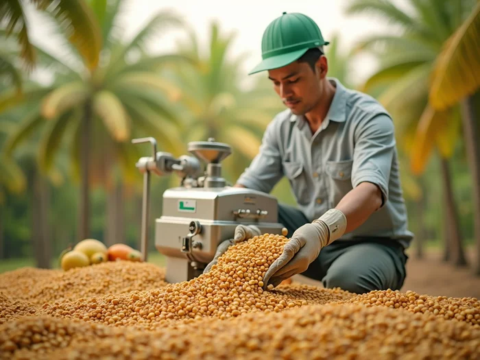 Efficient palm kernel shell separation methods to improve oil yield for African agribusinesses